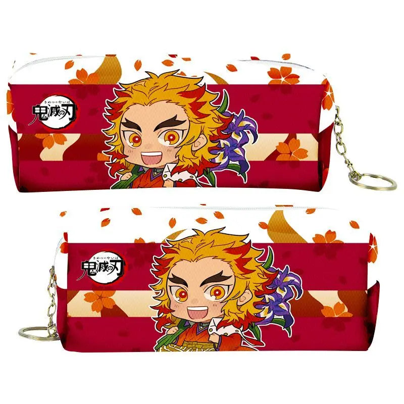 demon slayer cartoon animation peripheral pencil case stationery box pencil coin purse PU zipper Nezuko Mitsuri Butterfly Ninja