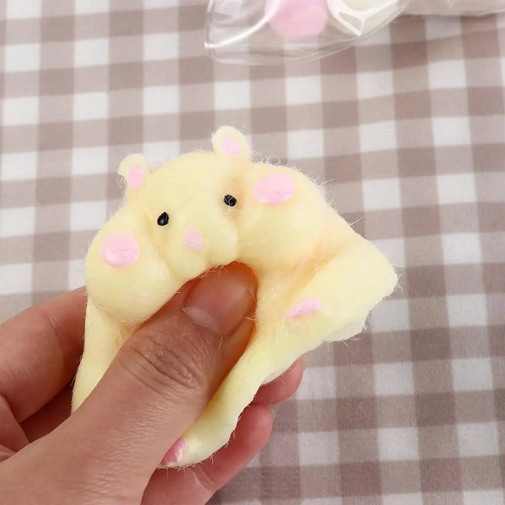 Cute Taba Squishy Hamster Squeeze Toy Cartoon Fidgets Toy Funny Plush Pinch Decompression Toy Stress Relief For Kids Adults Gift