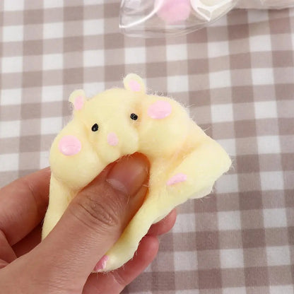 Cute Taba Squishy Hamster Squeeze Toy Cartoon Fidgets Toy Funny Plush Pinch Decompression Toy Stress Relief For Kids Adults Gift
