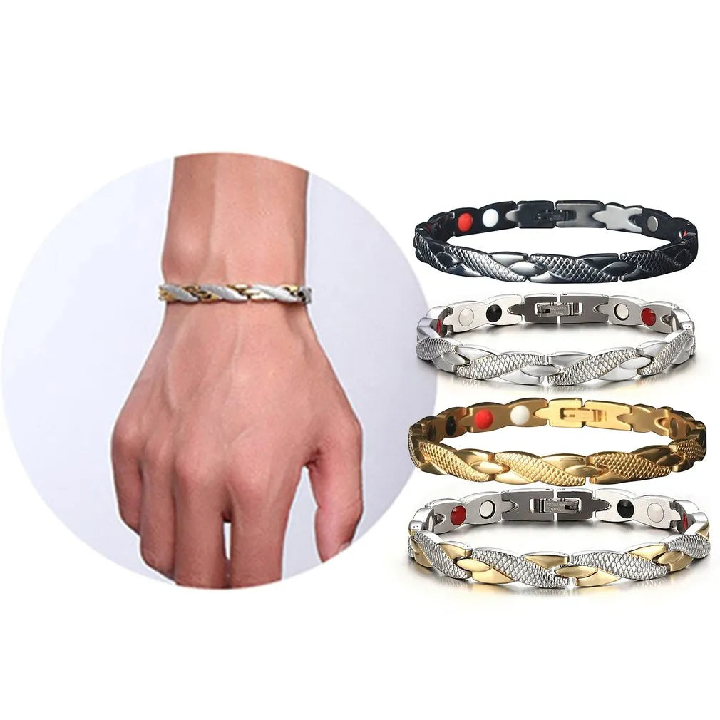 New Dragon Pattern Twisted Healthy Magnetic Magnet Bracelet for Women Power Therapy Magnets Bracelets Bangles for Women Men - Giftcare 