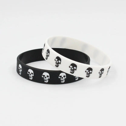 Black White Bracelets&Bangles Hiphop Skeleton Band Women Men SH365