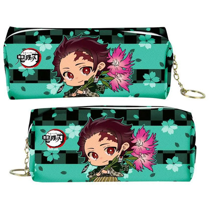 demon slayer cartoon animation peripheral pencil case stationery box pencil coin purse PU zipper Nezuko Mitsuri Butterfly Ninja