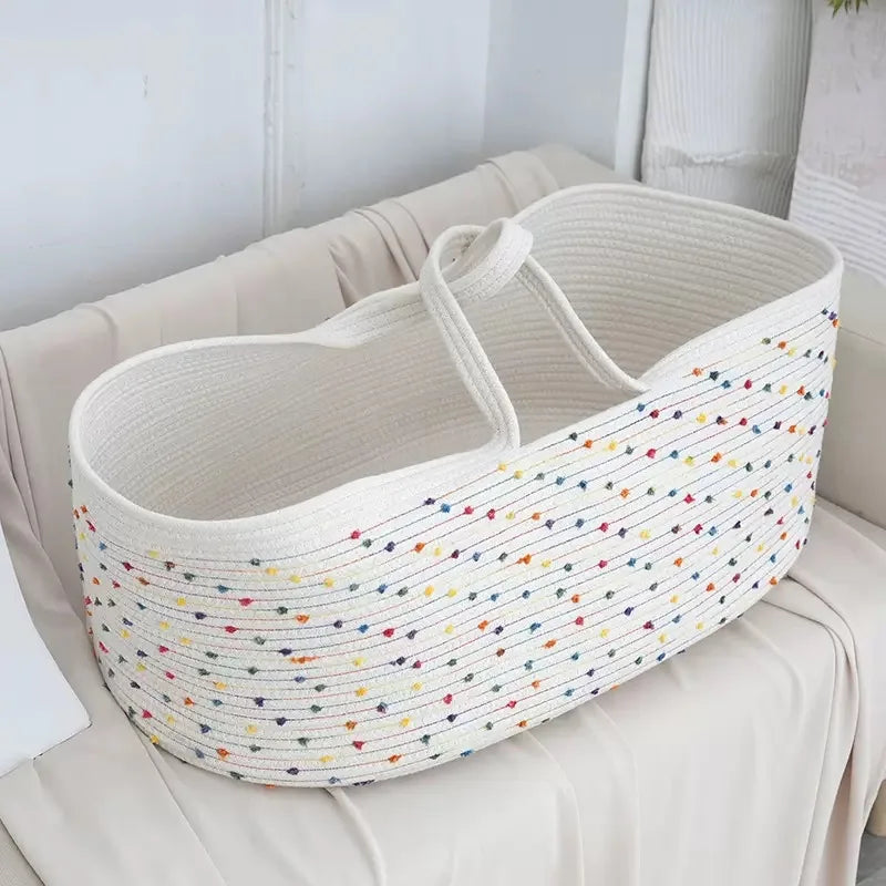 Handmade Reborn Doll Accessories 16-20inch High Quality Cradle Baby Doll Basket Dollhouse Miniature Gifts for Doll Collectors