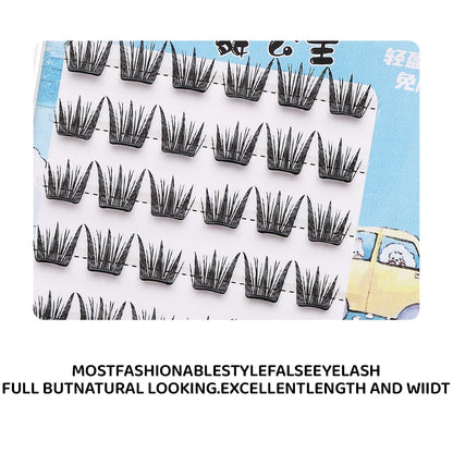 DINGSEN Self Adhesive Cluster Lashes 6 Rows Individual Eyelashes No Glue Needed Korean Makeup DIY Eye Lash Natural Eyelash