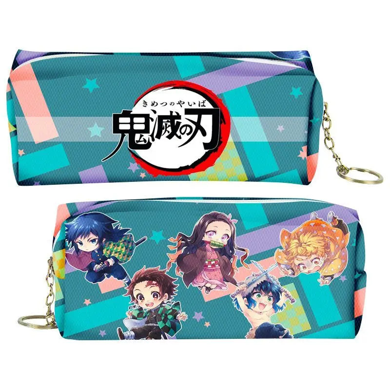 demon slayer cartoon animation peripheral pencil case stationery box pencil coin purse PU zipper Nezuko Mitsuri Butterfly Ninja