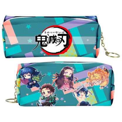 demon slayer cartoon animation peripheral pencil case stationery box pencil coin purse PU zipper Nezuko Mitsuri Butterfly Ninja