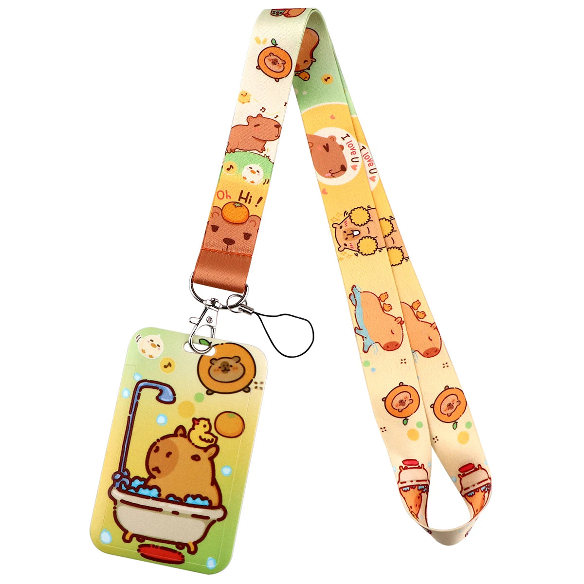 Cute Capybara Lanyard for Key Neck Strap lanyard Card ID Badge Holder Key Chain Key Holder Keyring Accessories Holiday Gifts