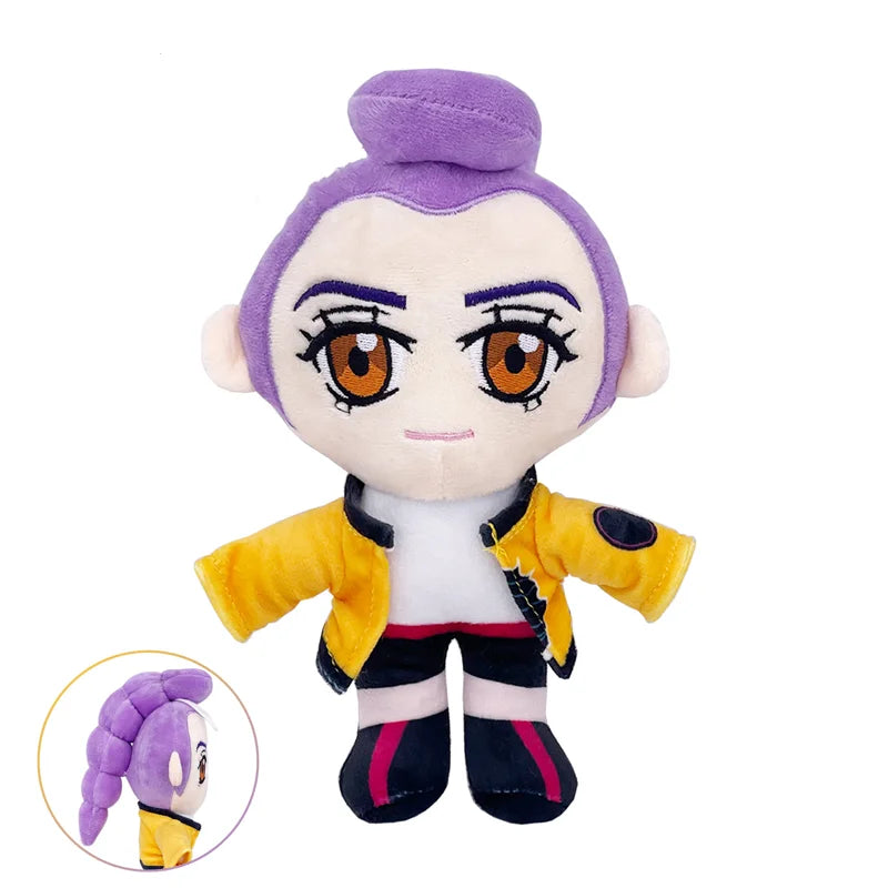 NEW Anime Kpop Demons Hunters Plush Cute Purple Tiger Black Hat Magpie With 3 Eyes Monster Hunt Girl Group Stuffed For Fans
