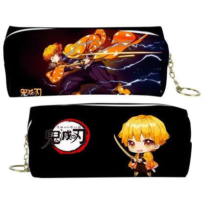 demon slayer cartoon animation peripheral pencil case stationery box pencil coin purse PU zipper Nezuko Mitsuri Butterfly Ninja