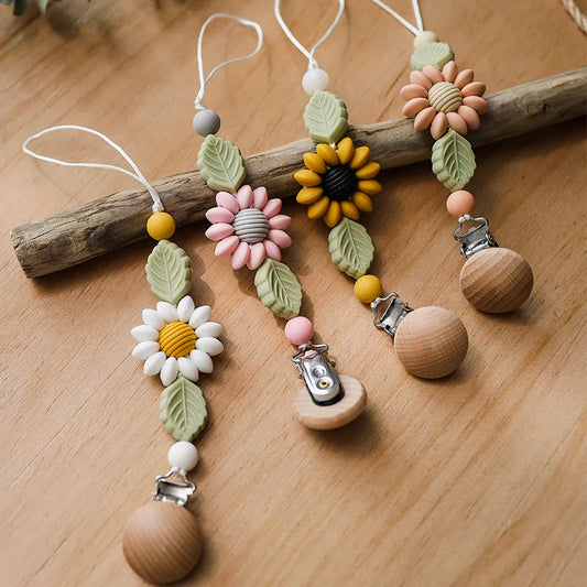 Baby Handmade Pacifier Chain Clip Dummy Nipples Holder Clips Babies Silicone Teething Chain Toy Gifts For Cute Baby Accessories - Giftcare 