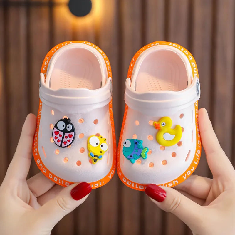 Summer Kids sandals Boys Girls Mules Cartoon baby Slippers Flat Summer Cartoon Children's Garden Shoes - Giftcare 