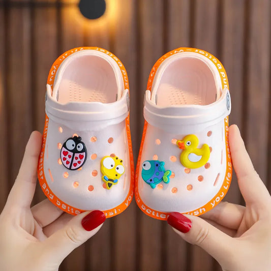 Summer Kids sandals Boys Girls Mules Cartoon baby Slippers Flat Summer Cartoon Children's Garden Shoes - Giftcare 