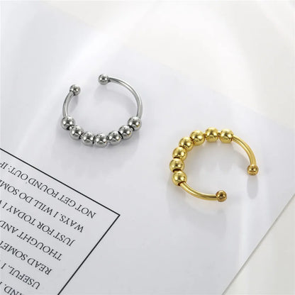 Skyrim Stainless Steel Rotate Beads Anxiety Rings Adjustable Stress Relief Fidget Rings For Women Men 2022 Fashion Jewelry Gift.Free Shipping - Giftcare 