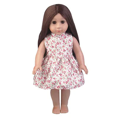 Toy Accessorie White Fashion Dress For 43 Cm Baby New Born Dolls For 18 Inch American Doll Toys For Girl's Gift