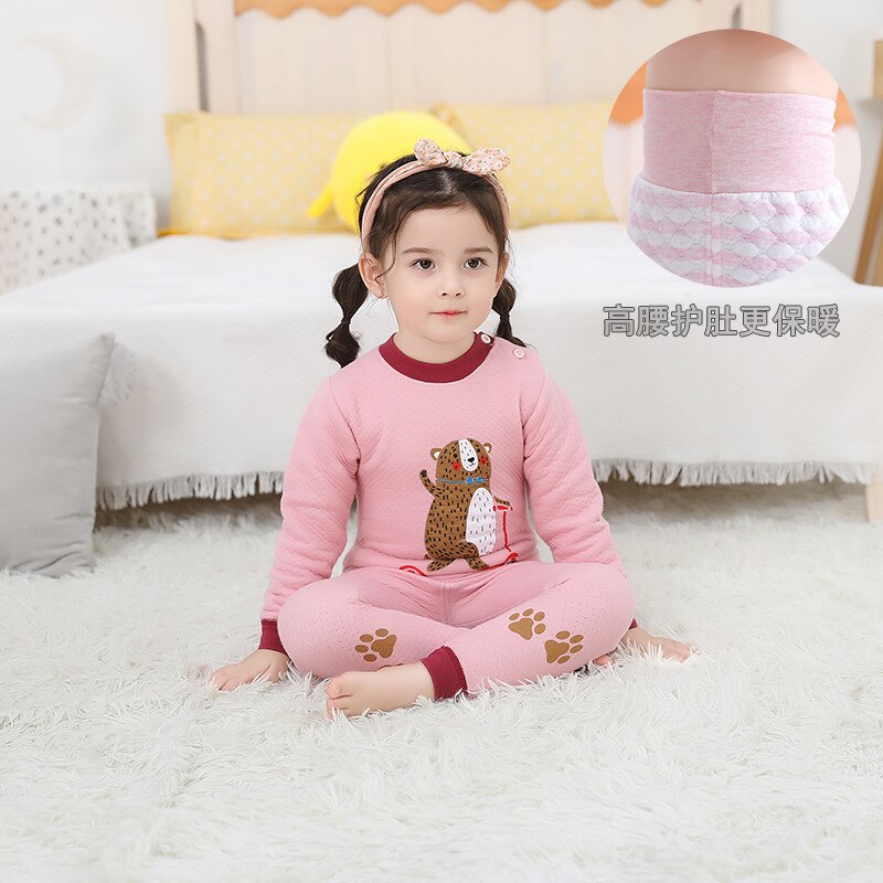 winter baby clothing set thicken pajamas children clothes set for winter boys grils cotton underwears - Giftcare 
