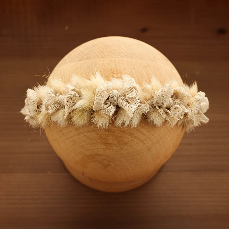 Baby Photography Accessories Full Moon Baby Artificial Flower Headband Decoration Adjustable Floral Headwear Newborn Photo Props