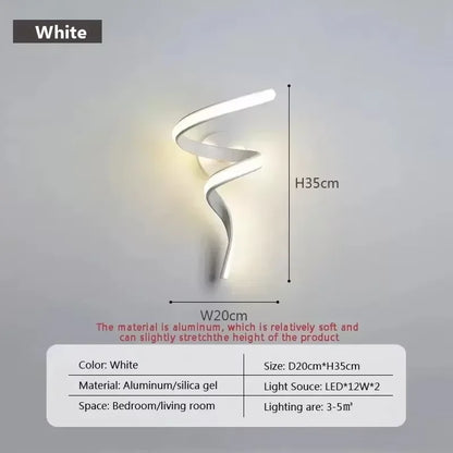 LED Wall Lamp Luxury Black White Gold Wall Decorative Lights