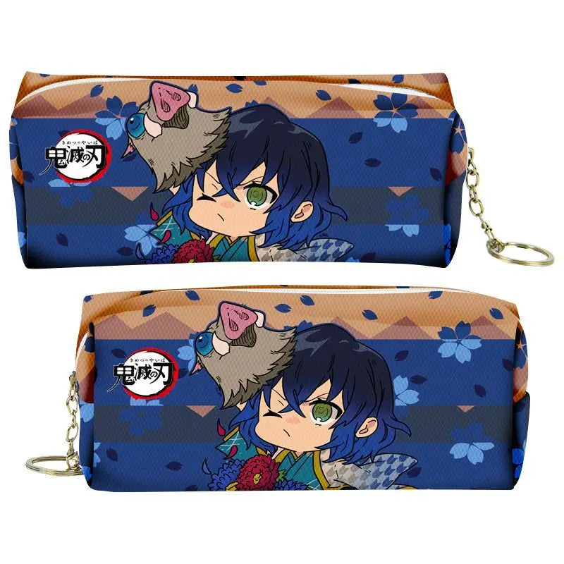 demon slayer cartoon animation peripheral pencil case stationery box pencil coin purse PU zipper Nezuko Mitsuri Butterfly Ninja
