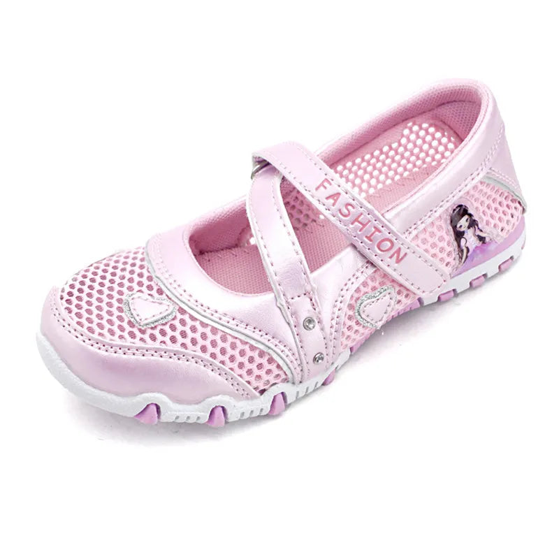 2023 New Summer High Quality Non-slip Children Shoes Girls Fashion Sandals Cartoon Princess Sandals Kids Flat - Giftcare 