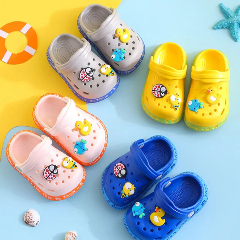 Summer Kids sandals Boys Girls Mules Cartoon baby Slippers Flat Summer Cartoon Children's Garden Shoes - Giftcare 