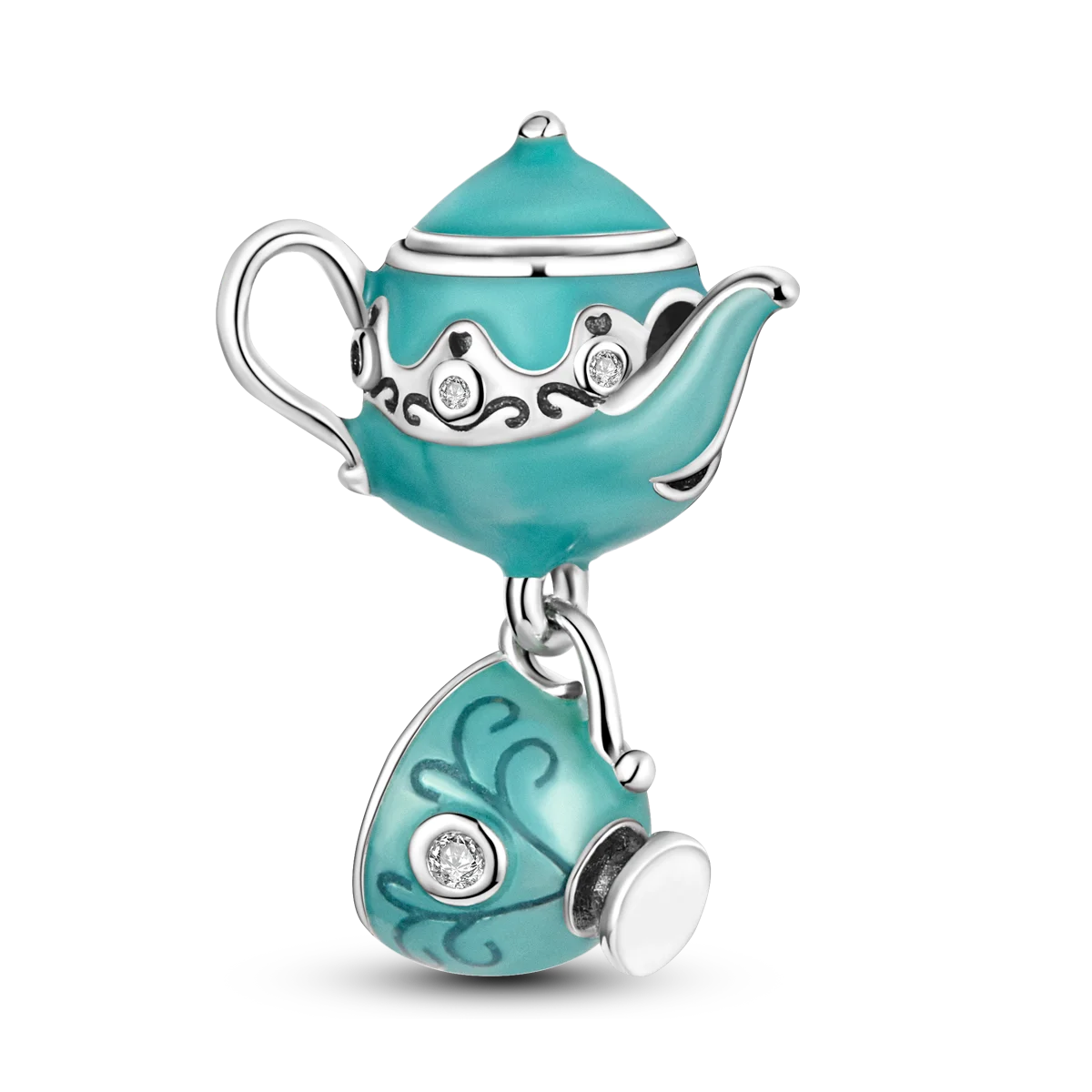 Silver Plated Charms For Woman Summer Green Cactus Avocado Beads Fit Original Bracelet Necklace DIY Dangle Charms