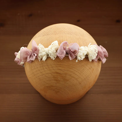 Baby Photography Accessories Full Moon Baby Artificial Flower Headband Decoration Adjustable Floral Headwear Newborn Photo Props
