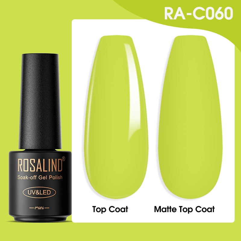 ROSALIND Gel Nail Polish Lamp All For Nails Art Manicure With Matt Base - Giftcare 