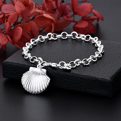 Fine 925 Sterling Silver Noble Nice Chain Solid Bracelet for Women Men Charms Party Gift Wedding Fashion Jewelry Hot Model.Free shipping