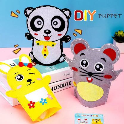 Stuffed Plush Animals Toys Hand Finger Story Puppet Handmade DIY Dolls Educational Baby Toys Halloween Christmas Children GIft