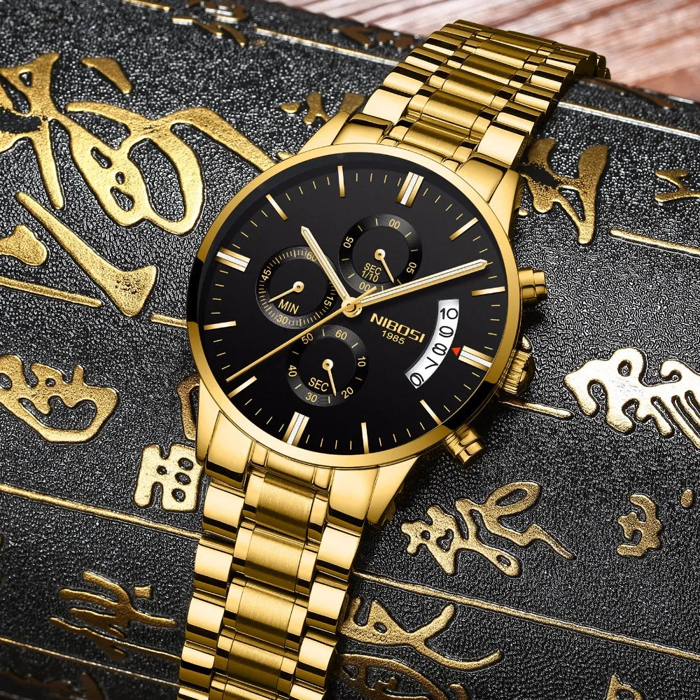 NIBOSI Relogio Masculino Men Watches Luxury Famous Top Brand Men's Fashion Casual Dress Watch Military Quartz Wristwatches Saat - Giftcare 