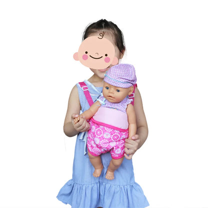 Baby Doll Plush Carrier Backpack Doll Accessories Front/Back Carrier With Straps 43cm Newborn Doll Accessories Outgoing Packets