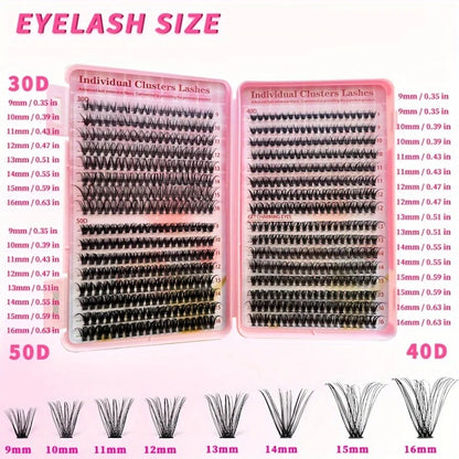 Natural Look Eyelash Extensions Set, False Eyelashes Set & Tweezers & Glue & Remover, Professional Accessories for Make-up