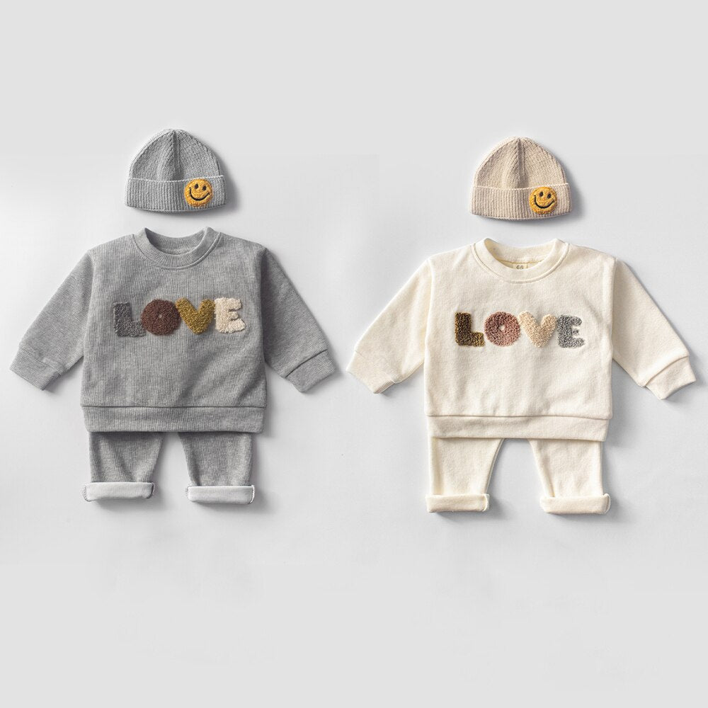 Baby Clothes Sets Infant Spring Autumn Kids Outfits Baby Hoodie Sweatshirt Suit Children Cotton Tops + Pants Baby Clothing Set - Giftcare 
