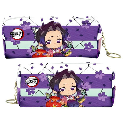 demon slayer cartoon animation peripheral pencil case stationery box pencil coin purse PU zipper Nezuko Mitsuri Butterfly Ninja