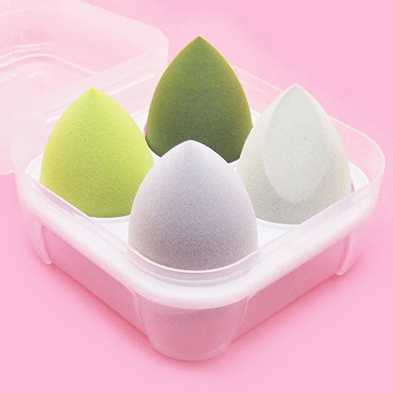4pcs Makeup Sponge Powder Puff Dry and Wet Combined Beauty Cosmetic Ball Foundation Powder Puff Bevel Cut Make Up Sponge Tools - Giftcare 