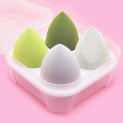 4pcs Makeup Sponge Powder Puff Dry and Wet Combined Beauty Cosmetic Ball Foundation Powder Puff Bevel Cut Make Up Sponge Tools - Giftcare 