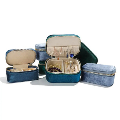 Mini Velvet Jewelry Organizer Box for Women Travel Portable Earrings Ring Necklace Storage Jewelry Packaging Display Box Joyero - Giftcare 