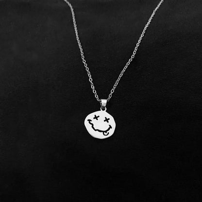 Kpop Fashion Spider Halloween Pendants Round Cross Chain Mens Necklaces Silver Color Neck Chain Gothic Couple Streetwear Gifts - Giftcare 