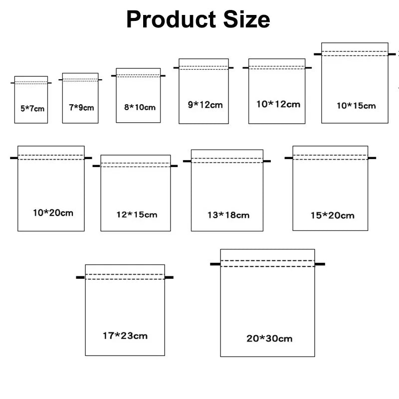 10PCS Velvet Bag Drawstring Velvet Sachet Pouches Jewelry Packaging Gift Bags Can Customize 5x7cm 7x9/8x10/9x12/10X15/15X20CM - Giftcare 