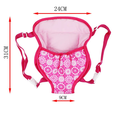 Doll accessories for 15-17inch new born doll backpack seat towel blanket Toy diaper Panties bag