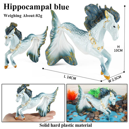 Oenux Fairy Tale Fly Horse Mythical Alpaca Elf Pegasus Action Figures Animal Model Collection Cute Girl Birthday Gift Kids Toy