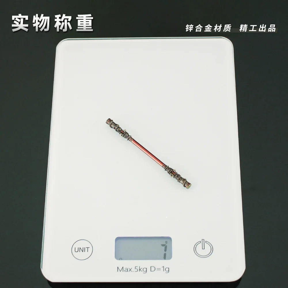 9cm/3.54in Black Myth: Wukong Mini At-Will Gold-banded Staff Monkey Sword Weapon Model All Metal Crafts Collectible Toys Gifts