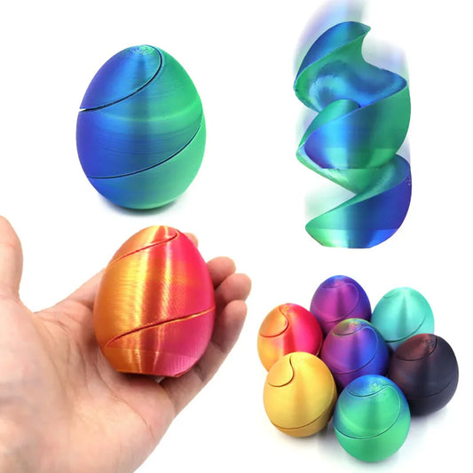 New 3D Print Spiral Eggs Impossible Shuttle Toys Passthrough Sculpture Mini Vortex Thread Illusion Home Desktop Decor Fidget Toy