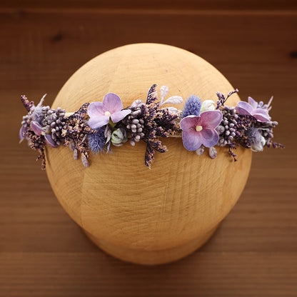 Baby Photography Accessories Full Moon Baby Artificial Flower Headband Decoration Adjustable Floral Headwear Newborn Photo Props