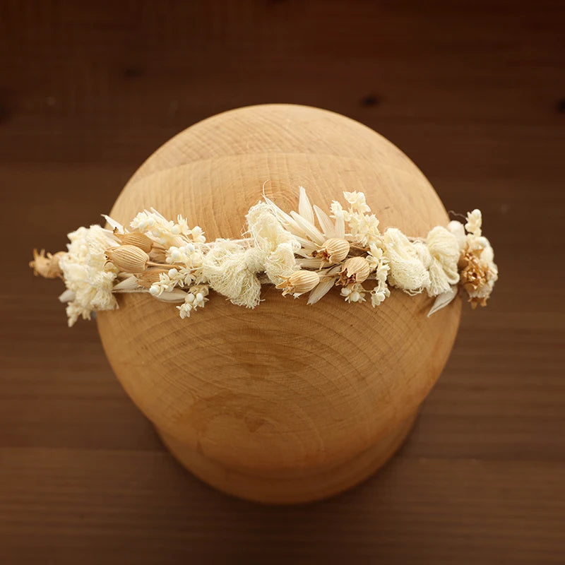 Baby Photography Accessories Full Moon Baby Artificial Flower Headband Decoration Adjustable Floral Headwear Newborn Photo Props