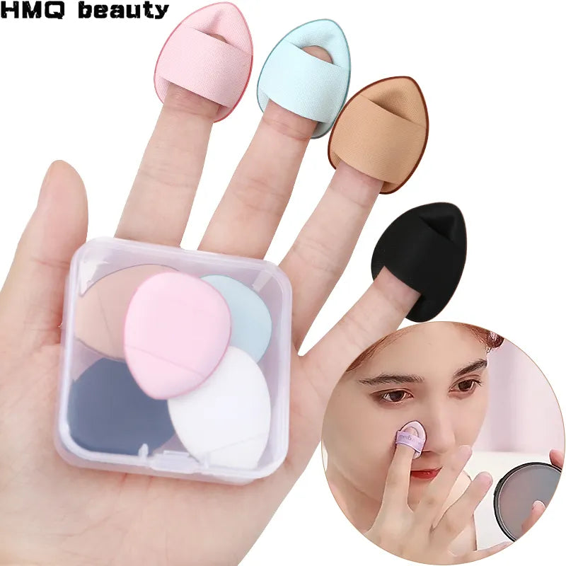 5/10/20 Pcs Mini Finger Puff Foundation Powder Detail Makeup Sponge Face Concealer Cream Blend Cosmetic Accessories Makeup Tools - Giftcare 