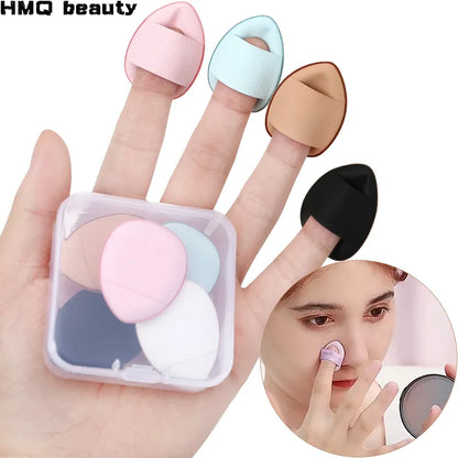 5/10/20 Pcs Mini Finger Puff Foundation Powder Detail Makeup Sponge Face Concealer Cream Blend Cosmetic Accessories Makeup Tools - Giftcare 