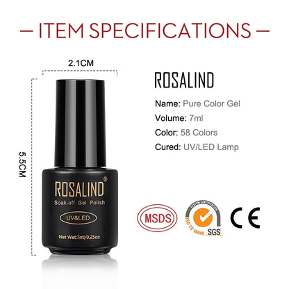 ROSALIND Gel Nail Polish Lamp All For Nails Art Manicure With Matt Base - Giftcare 