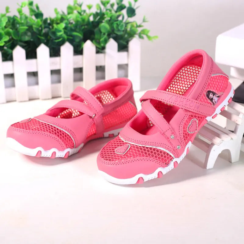 2023 New Summer High Quality Non-slip Children Shoes Girls Fashion Sandals Cartoon Princess Sandals Kids Flat - Giftcare 
