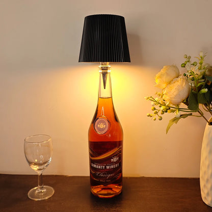 Wine Bottle Lamp LED Table Lamp 3 Color Stepless Dimming Rechargeable Touch Control  Wine Bottle Lamp